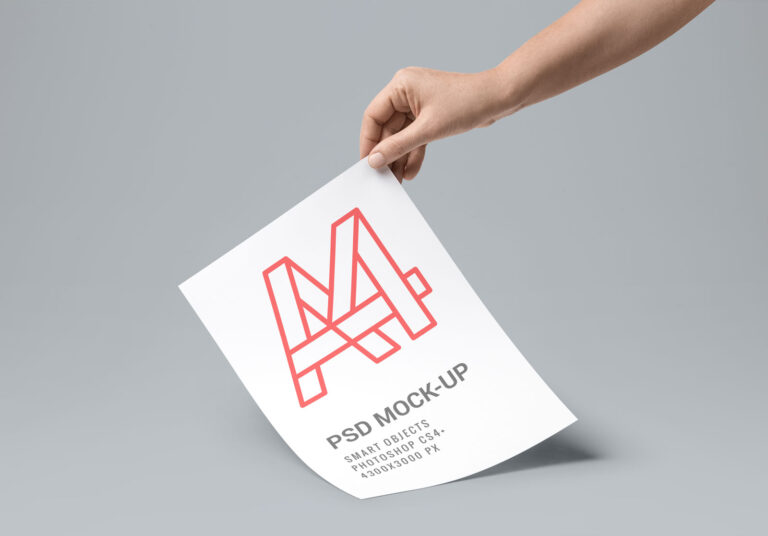 A4 Paper Mockup